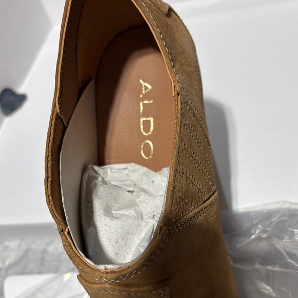 Aldo Camel Suede Ankle Booties